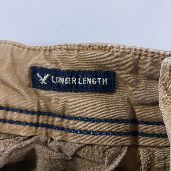 American Eagle Outfitters Extreme Flex Longer Length Cargo Shorts Men's 31 Khaki - Picture 8 of 13